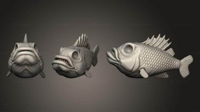 Animal figurines (Fish (1), STKJ_2174) 3D models for cnc
